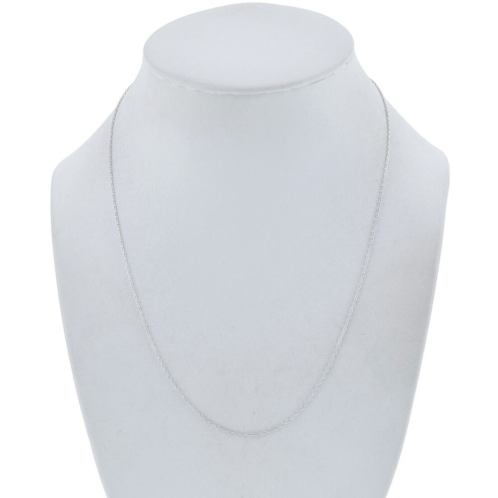 Estate SU Sterling Silver 925 0.8mm Chain Link Necklace 18"